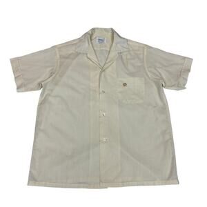 Vintage 50s Penney's Towncraft Loop Collar Button Up Men's M Rockabilly